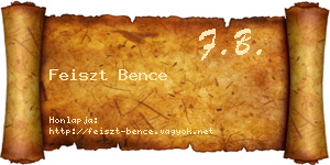 Feiszt Bence névjegykártya